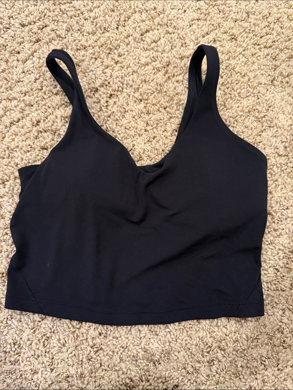 Lululemon black crop align tank size 6